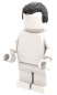 Preview: LEGO Kurzhaar Frisur schwarz auf Minifigur