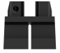 Preview: LEGO® kurze Beine in Schwarz für Minifiguren Vorderseite