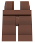 Preview: LEGO® Beine / Hose in Reddish Brown für Minifiguren Schrägansicht