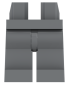 Preview: LEGO® Beine in Dark Bluish Gray für Minifiguren Vorderseite