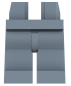 Preview: LEGO® Beine / Hose in Sand Blue für Minifiguren Vorderseite