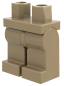 Preview: LEGO® Beine / Hose in Dark Tan für Minifiguren Schrägansicht