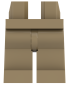 Preview: LEGO® Beine / Hose in Dark Tan für Minifiguren Vorderseite