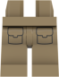 Preview: LEGO® Minifiguren Beine Cargo Hose in Dark Tan