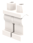 Preview: LEGO® Beine / Hose in Weiß für Minifiguren Schrägansicht