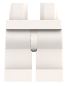 Preview: LEGO® Beine / Hose in Weiß für Minifiguren Vorderseite