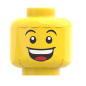 Preview: LEGO® Kopf Doppelgesicht mit fröhlich lachendem Gesicht