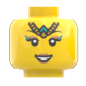 Preview: LEGO® Kopf Doppelgesicht freundlich lächelnd mit Make-up