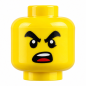 Preview: Bild 2: LEGO® Minifiguren-Kopf mit wütendem Gesicht und geöffnetem Mund
