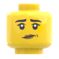 Preview: LEGO® Kopf Doppelgesicht weiblich selbstbewusst grinsend