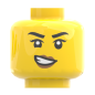 Preview: LEGO® Kopf Doppelgesicht weiblich selbstbewusst grinsend