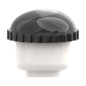 Preview: LEGO® schwarze Strickmütze für Minifiguren Rückansicht