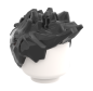 Preview: LEGO® schwarze Kurzhaar-Frisur mit strukturierten Strähnen Seitenansicht