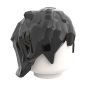 Preview: LEGO® schwarze lange Haare mit zerzausten Strähnen Seitenansicht