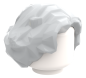 Preview: LEGO® lockige Haare in Light Bluish Gray Seitenansicht