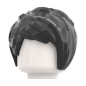 Preview: LEGO® Kurzhaar-Frisur mit seitlichem Pony in Schwarz Vorderseite