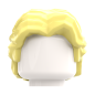 Preview: LEGO® blonde mittellange Frisur für Minifiguren Vorderansicht