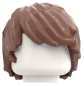 Preview: LEGO® Kurzhaar-Frisur mit seitlichem Pony in Reddish Brown Vorderseite