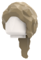 Preview: LEGO® Haare in Tan mit langem Zopf Vorderansicht