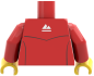 Preview: LEGO® Minifiguren Torso mit rotem Trainingsanzug hinten