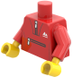 Preview: LEGO® Minifiguren Torso mit rotem Trainingsanzug ISO