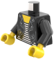 Preview: LEGO® Minifiguren Torso mit schwarzer Lederjacke und gestreiftem Shirt ISO