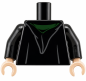 Preview: LEGO® Oberkörper schwarze Robe Rückseite
