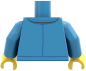 Preview: LEGO® Minifiguren Torso mit blauer Space-Jacke, Reißverschluss und Weltraum-Abzeichen hinten