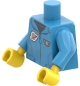 Preview: LEGO® Minifiguren Torso mit blauer Space-Jacke, Reißverschluss und Weltraum-Abzeichen ISO