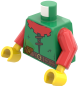 Preview: LEGO® Forestman Minifiguren Torso mit grünem Hemd, rotem Kragen und Gürtel ISO