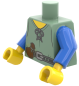 Preview: LEGO® Minifiguren Torso mit hellgrünem Schnürhemd, Gürtel und Beutel ISO