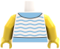 Preview: LEGO® Minifiguren Torso mit gestreiftem Shirt und Erdbeermuster hinten