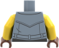 Preview: LEGO® Minifiguren Torso mit grauer Weste und Flammen-Motiv hinten
