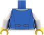 Preview: LEGO® Minifiguren Torso mit blauer Weste, Fliege und weißen Ärmeln hinten