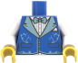 Preview: LEGO® Minifiguren Torso mit blauer Weste, Fliege und weißen Ärmeln vorn
