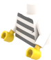 Preview: LEGO® Minifiguren Torso mit weiß-grau gestreiftem Pullover ISO
