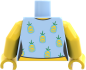 Preview: LEGO® Minifiguren Torso mit gestreiftem Shirt und Erdbeermuster hinten