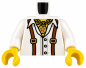 Preview: LEGO® Minifiguren Torso weißes Hemd mit Hosenträgern und Halstuch vorn