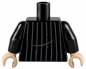 Preview: LEGO® Oberkörper gestreifter schwarzer Pullover hinten
