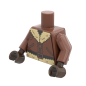 Preview: LEGO® Minifiguren Torso mit brauner Fliegerjacke und Fellkragen ISO