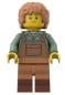 Preview: LEGO® Mittelalterliche Dame Lady bdp352 mit rosa Locken und dunkelrotem Kleid – Vorderansicht