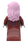 Preview: LEGO® Lady bdp352 – Rückansicht mit langen rosa Locken und bedrucktem Oberkörper