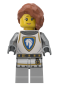Preview: LEGO® Pferderitterin bdp355 mit blauem Pferdewappen und freundlichem Gesicht