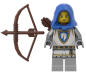 Preview: LEGO® Pferderitter Bogenschützin cas595 mit blauer Kapuze, Bogen und Köcher