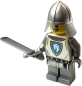 Preview: LEGO Ritter Minifigur seitlich mit Schwert