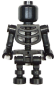 Preview: LEGO Minifigur schwarzes Skelett mit Knochenstruktur Rückansicht