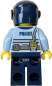 Preview: LEGO Polizei Minifigur mit POLICE Aufdruck Rückansicht