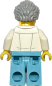 Preview: LEGO City Chefarzt Minifigur im weißen Arztkittel Rückansicht