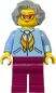 Preview: LEGO Oma mit roter Brille und hellblauer Jacke Vorderseite