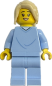 Preview: LEGO City Ärztin Minifigur mit Stethoskop und lockiger Frisur Vorderansicht